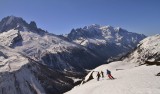 Off-piste skiing in the Chamonix Valley, Balme - Vallorcine