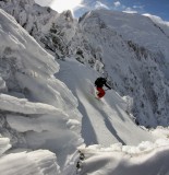 Off-piste skiing in the Chamonix Valley, Grands Montets
